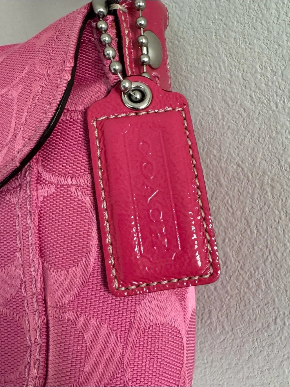 Vintage Y2K Hot Pink Coach Signature Soho Buckle Shoulder Bag